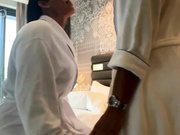 Big, muscular white girl gets bbc creampie in her bald pussy