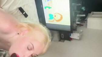 Blonde PAWG milking BBC