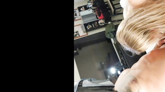 Cuckold blond white honey takes bbc load all over her booty ass