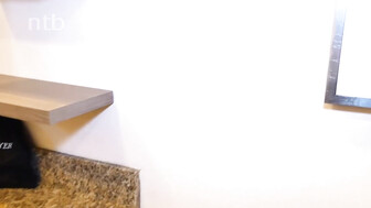 Sexy cuckold white wife gets fucked under shower by her hung black bull