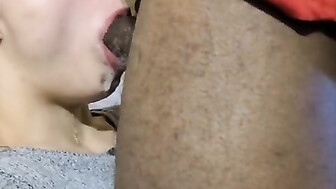 White blonde sucking BBC end with facial