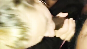 Sexy white chick deepthroats BBC