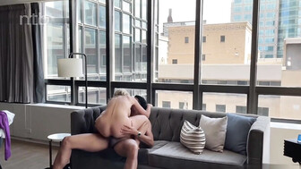 Cuckold hubby watches hotwife and a big black bull