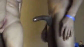 White bubble butt wife takes her first Black cock