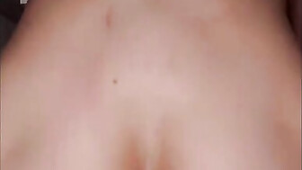 riding a black dildo