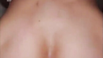 riding a black dildo