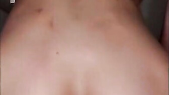 riding a black dildo