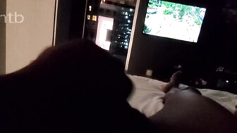 Huge natural boobs ginger plays with bbc and swallows his cum