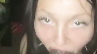 Throating this Big black monster