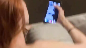 Super hot redhead GF fucks big black cock while on phone with cuck boyfriend