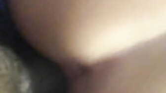 Busty tattooed white chick bouncing on black dick