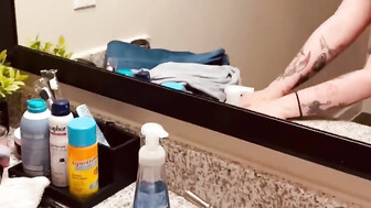 PAWG sucks and fucks black cock in bathroom