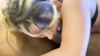 Sexy cuckold white milf takes that bbc bareback in her meaty pussy