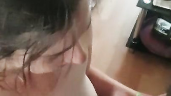 Blowjob for her boyfriend and his black friend