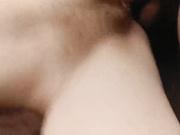 Husband's friend fucks his wife's hairy pussy