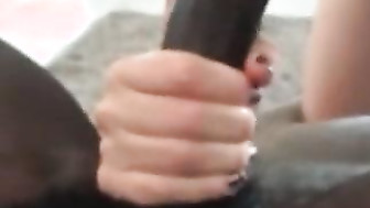 White MILF sucks her lover