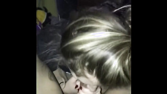 Girlfriend sucks and fucks brown dick