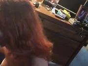 Crazy redhead sucking and then try anal