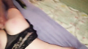 First time threesome for shared hot slutty wife