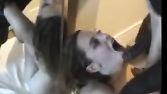 Three BBC with white slut wife