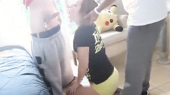 Hot girlfriend spitroast