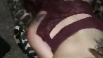 Wet White Pussy fucks long black cock doggystyle