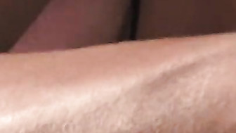 Petite brunette wife cums on BBC