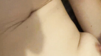 Girlfriend playing with her toys