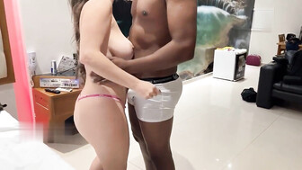 Black guy fucking sexy wife in front of cuckold