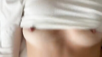 College blonde cums on cock before party