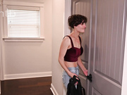 Crazy short haired white babe milks that bbc to the last drop of cum