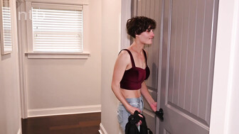 Crazy short haired white babe milks that bbc to the last drop of cum