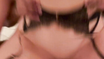 BBC guy and sexy white wife in black lingerie