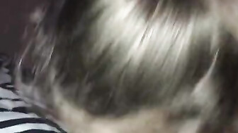 Sky sucks a black cock