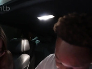 Sexy white gf with glasses fucked by BBC in the car