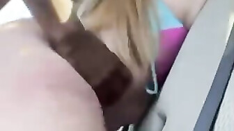 Sexy PAWG cums on BBC leg shaking orgasm