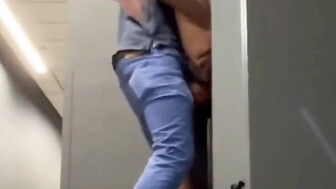 Hot white chick fucked in public