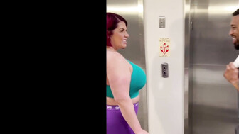 Thick redhead love those nasty exercises with that huge black dong