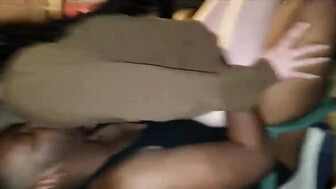 Wife dripping out black cum before hubby