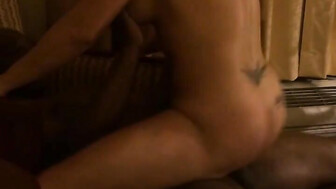 Wife rides black bull