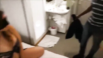 Blindfold wife gets bbc