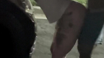 Wife fuck bbc stranger at the parking lot