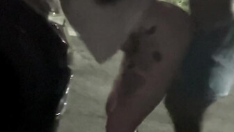 Wife fuck bbc stranger at the parking lot