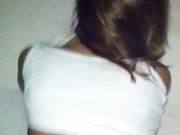 Sexy hot wife sucking dildo while getting blacked