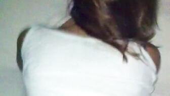 Sexy hot wife sucking dildo while getting blacked