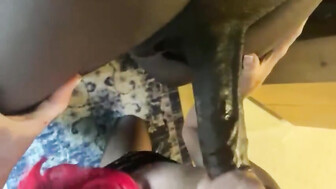 Redhead deepthroating BBC