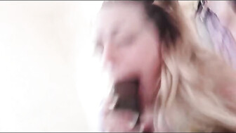 Submissive girl throats neighbors BBC