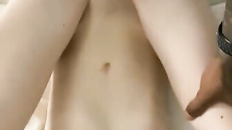 Black cock filled tight pussy