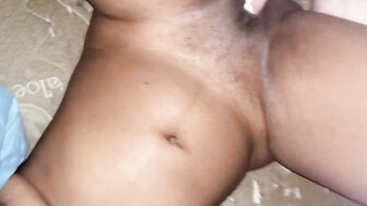 Ebony beauty fucks white cock