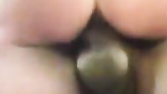 Real amateur  rides her first 14 inch bbc